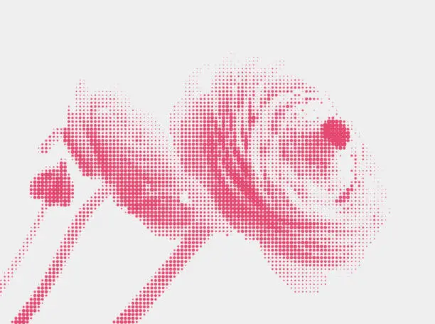 Vector illustration of abstract color polka dot style beauty azalea flower texture pattern background