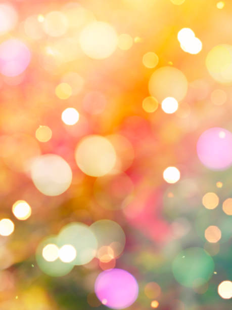 Various colored bokeh background images stock photo