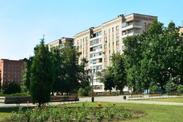 istock City building in the park. 1323439247
