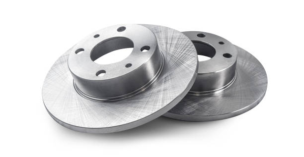 istock Perfect car disc brakes isolated on white 1323442377