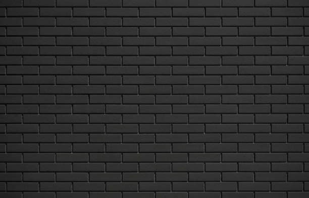 istock Modern and stylish black brick wall texture background 1323442545