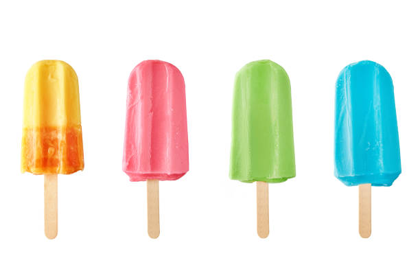 istock Colorful frozen ice cream on white background 1323444401