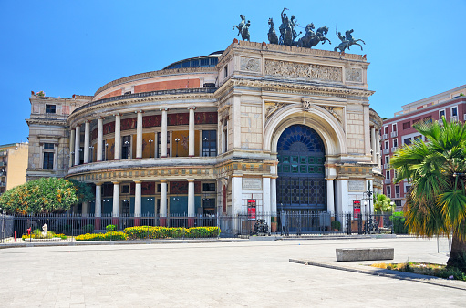 Teatro Massimo Vittorio Emanuele is an opera house on the Piazza Verdi in Palermo, Sicily. Composite photo