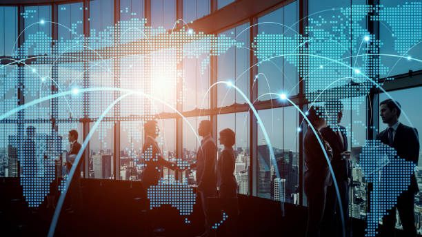 istock Global communication network concept. Worldwide business. Human resources. 1323445781