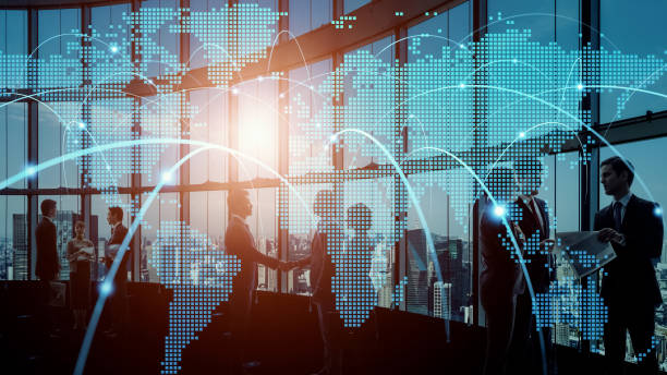 istock Global communication network concept. Worldwide business. Human resources. 1323445836
