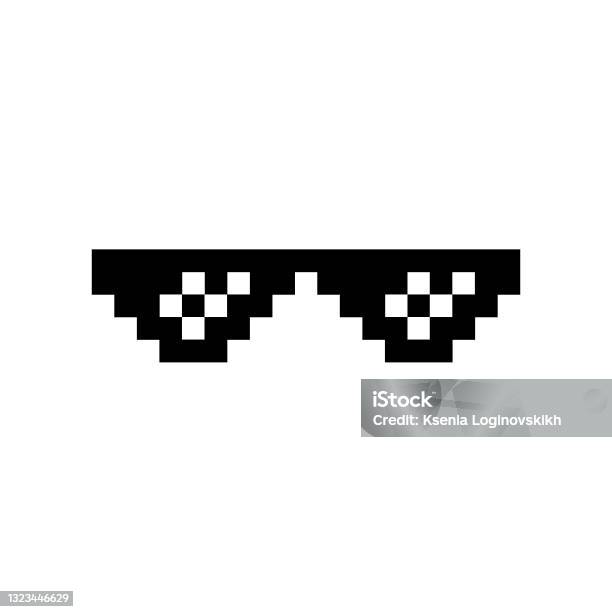 Pixel sunglasses meme fun icon design vector 17721019 Vector Art at Vecteezy