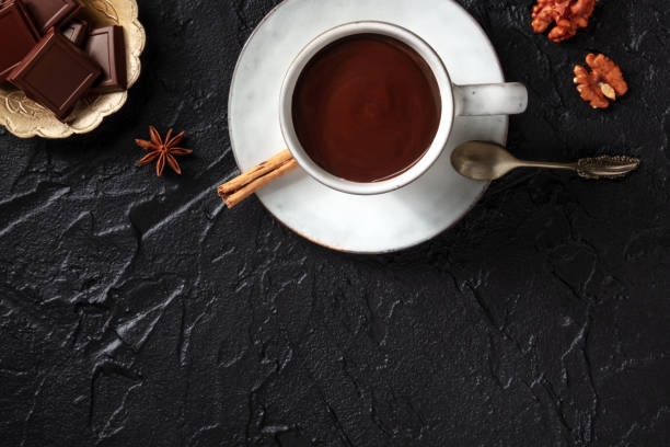 istock Hot chocolate, shot from the top with a place for text 1323450959