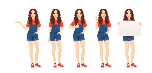 istock Woman in casual style clothes set 1323453516
