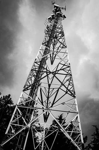 View of a cell tower from a maple ridge hike