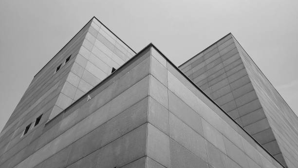 istock Symmetrical architecture, Black and white symmetry 1323460964