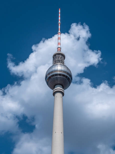 istock Berlin Television Tower from low angle during summer, germany 1323463171