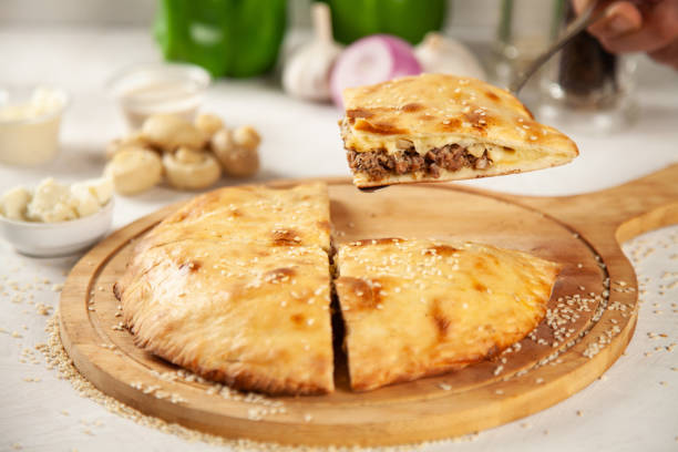 istock Beef cheese mushroom stuffed naan 1323465012