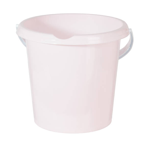 istock one pink plastic bucket isolated on white background 1323466164