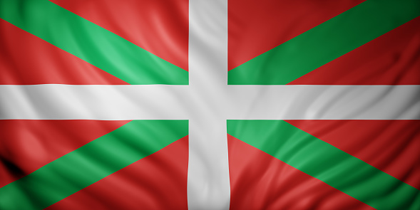3d rendering of a  Basque Country Spanish Community flag