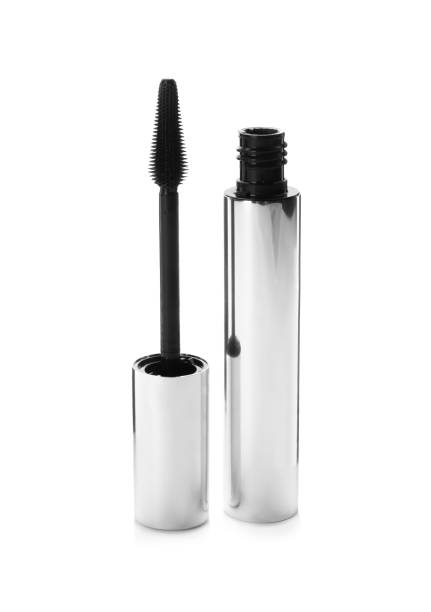 istock Mascara for eyelashes on white background. Makeup product 1323472041