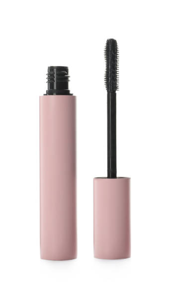 istock Mascara for eyelashes on white background. Makeup product 1323473260