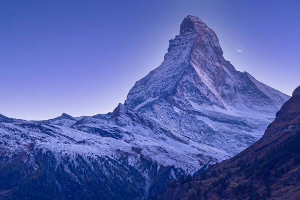istock Dusk Matterhorn, Swiss Alps, Switzerland and crescent 1323473632