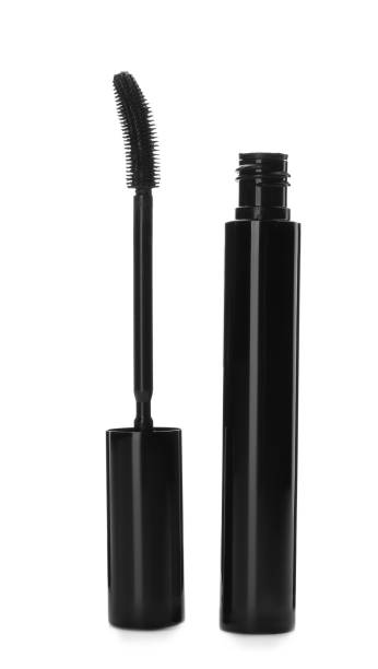 istock Mascara for eyelashes on white background. Makeup product 1323473658