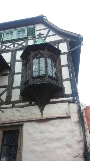 istock Bay window at a medieval half-timbered house 1323476688