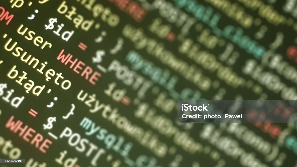 Software Development Monitor Screen Background Developer Display With ...