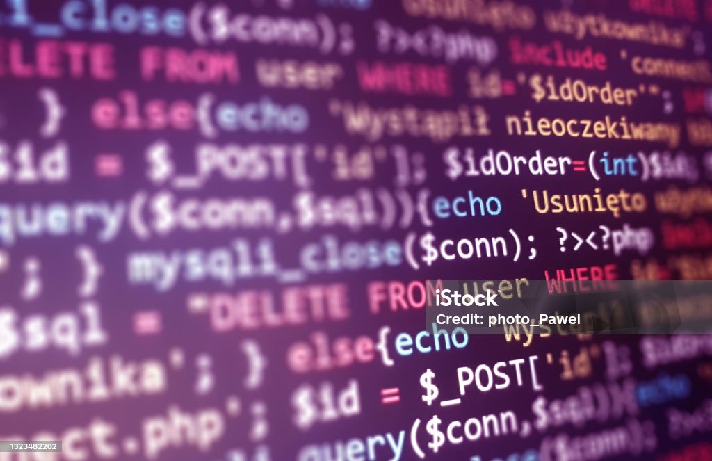 Software Development Monitor Screen Background Developer Display With ...