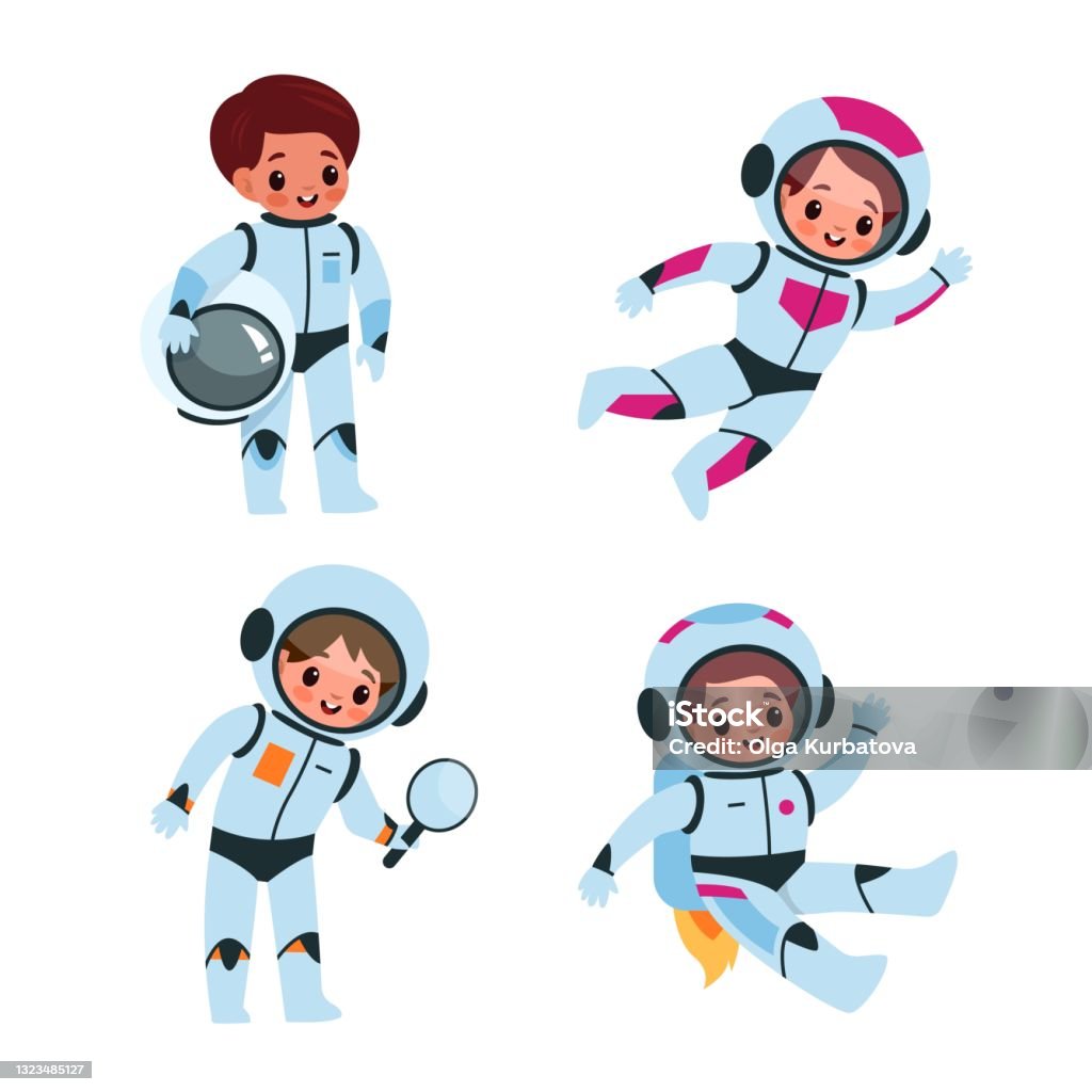 Ilustración de Niños Con Trajes Cósmicos Y Cascos En El Espacio Niños Astronautas Exploradores Colección Niños Pequeños Y Niñas Cosmonautas Volando En Gravedad Cero Astronomía Vector De Dibujos Animados Conjunto Aislado Conjunto Ilustración de Niños Con Trajes Cósmicos Y Cascos En El Espacio Niños Astronautas Exploradores Colección Niños Pequeños Y Niñas Cosmonautas Volando En Gravedad Cero Astronomía Vector De Dibujos Animados Conjunto Aislado Conjunto