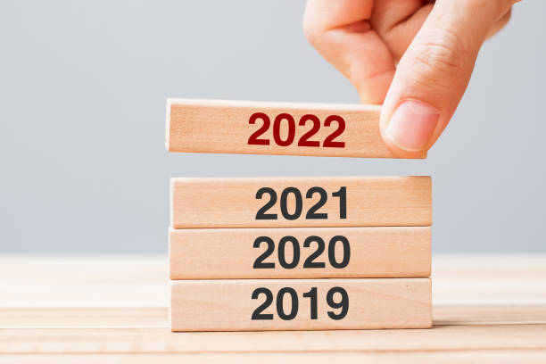 istock hand pulling 2022 block over 2021, 2020 and 2019 wooden building on table background. Business planning, Risk Management, Resolution, strategy, solution, goal, New Year and happy holiday concepts 1323488055