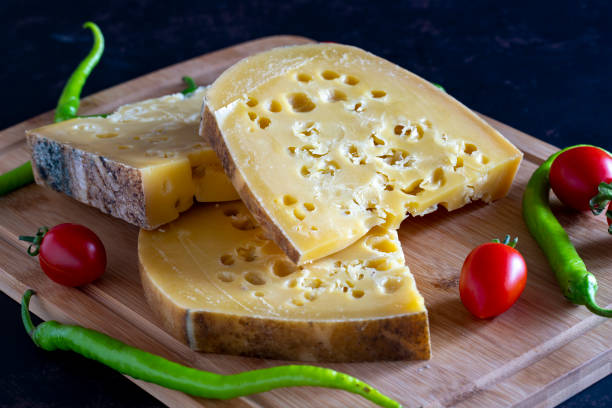 Gruyere cheese stock photo