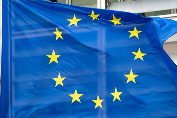 istock European Union Flag in Brussels 1323490536