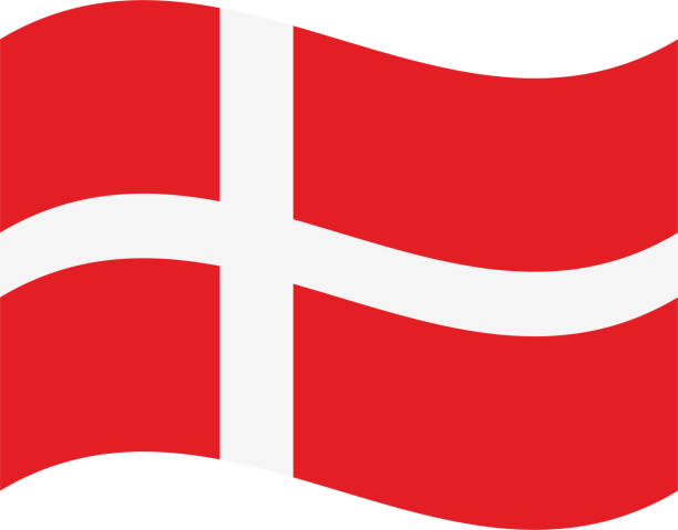 ilustrações de stock, clip art, desenhos animados e ícones de denmark waving flag - danish flag