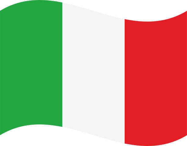 illustrazioni stock, clip art, cartoni animati e icone di tendenza di l'italia sventola bandiera - bandiera italiana
