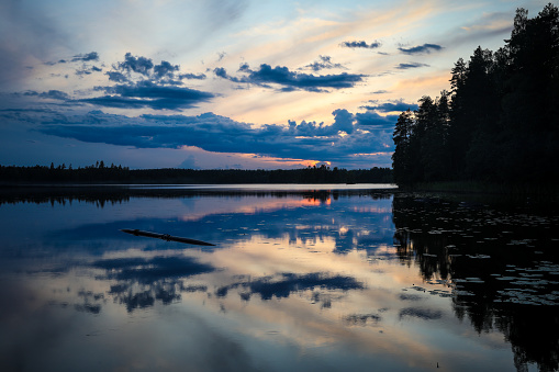 A very colorful sunset captured at Blue Marsh Lake in Berks County, Pennsylvania in early June of 2022. A perfect blend of warm tones were seen that night.