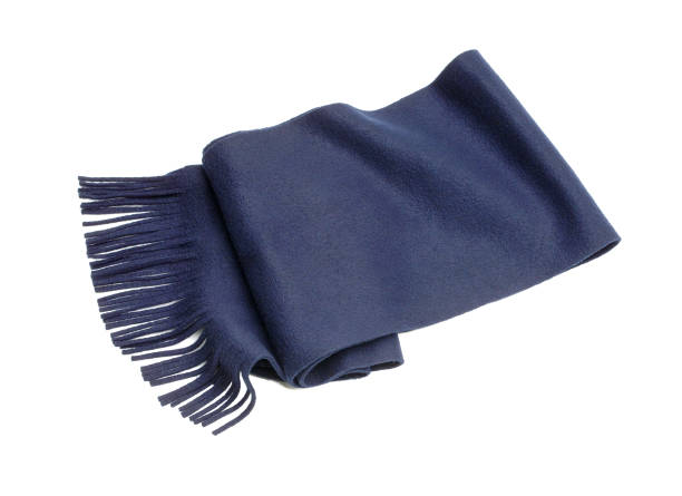 istock blue woolen scarf isolated on white 1323506099