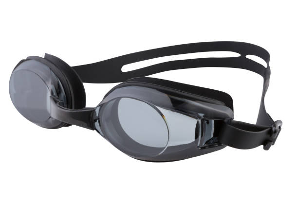 istock swimming goggles with gray lenses and black silicone strap, white background 1323514323