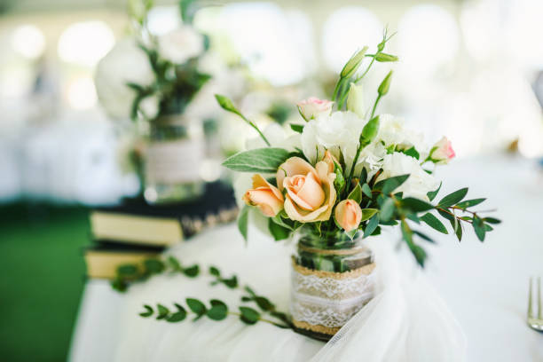 istock Fresh flowers wedding decoration. 1323515896