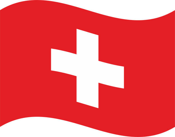 ilustrações, clipart, desenhos animados e ícones de suíça agitando bandeira - swiss confederation