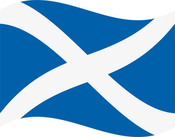 Scotland waving flag Scotland waving flag scottish flag stock illustrations