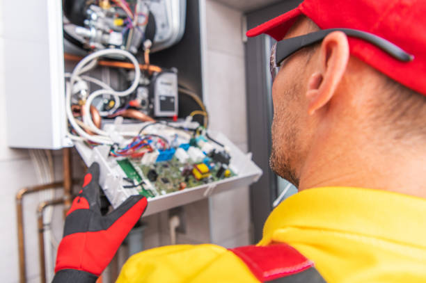 istock Modern Central Gas Heater Electronics Repair 1323528663