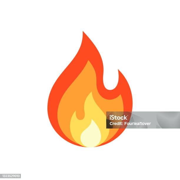 Fire Vector Isolated Stock Illustration - Download Image Now - Fire - Natural Phenomenon, Flame, Emoji