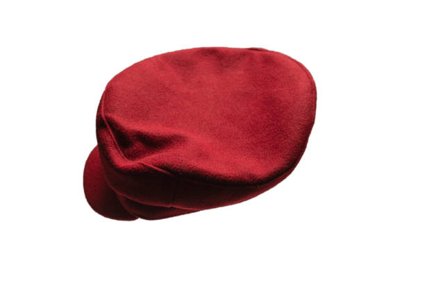 istock Female red hat with a visor isolated on white background. 1323530185