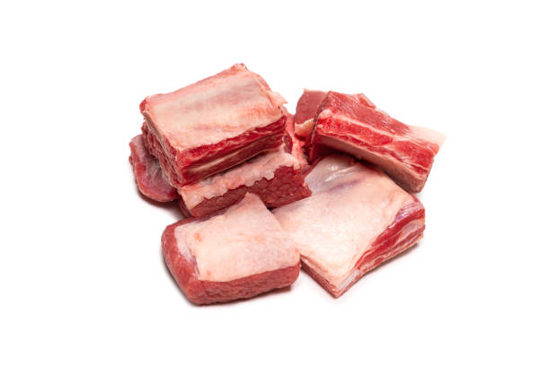 istock Raw beef ribs isolated on white background. 1323531291