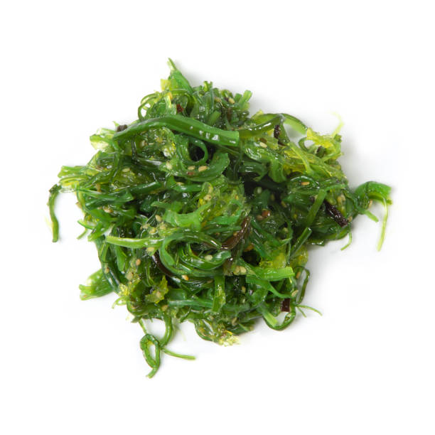 istock Goma Wakame Seaweed Salad, Isolated on White Background 1323536803