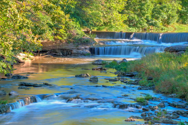 istock Waterfall-Pipe Creek Falls-Cass County, Indiana 1323536943