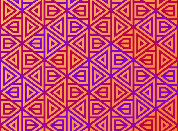 Vector illustration of Seamless Traditional Geometric Pattern