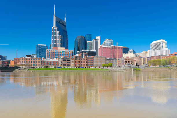 istock Nashville Skyline Reflection on Cumberland River 1323543231