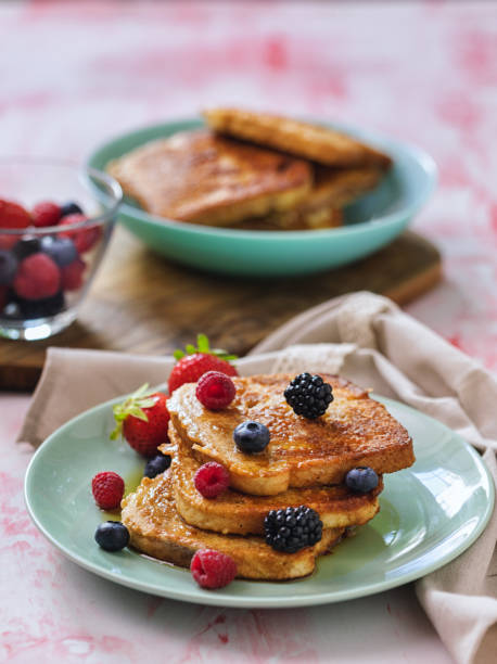 istock French Toast with Berries and Maple Syrup 1323545226
