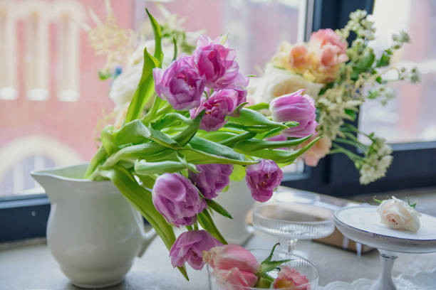 istock bouquet of delicate lilac tulips 1323550532