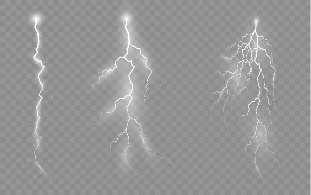 istock Effect of lightning, lighting, set of zippers. 1323558293