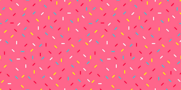 ilustraciones, imágenes clip art, dibujos animados e iconos de stock de espolvorear vector sin costuras fondo de patrón - confetti celebration backgrounds event