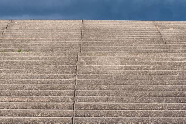 seamless pattern of simple stone stairs outdoors in a park area